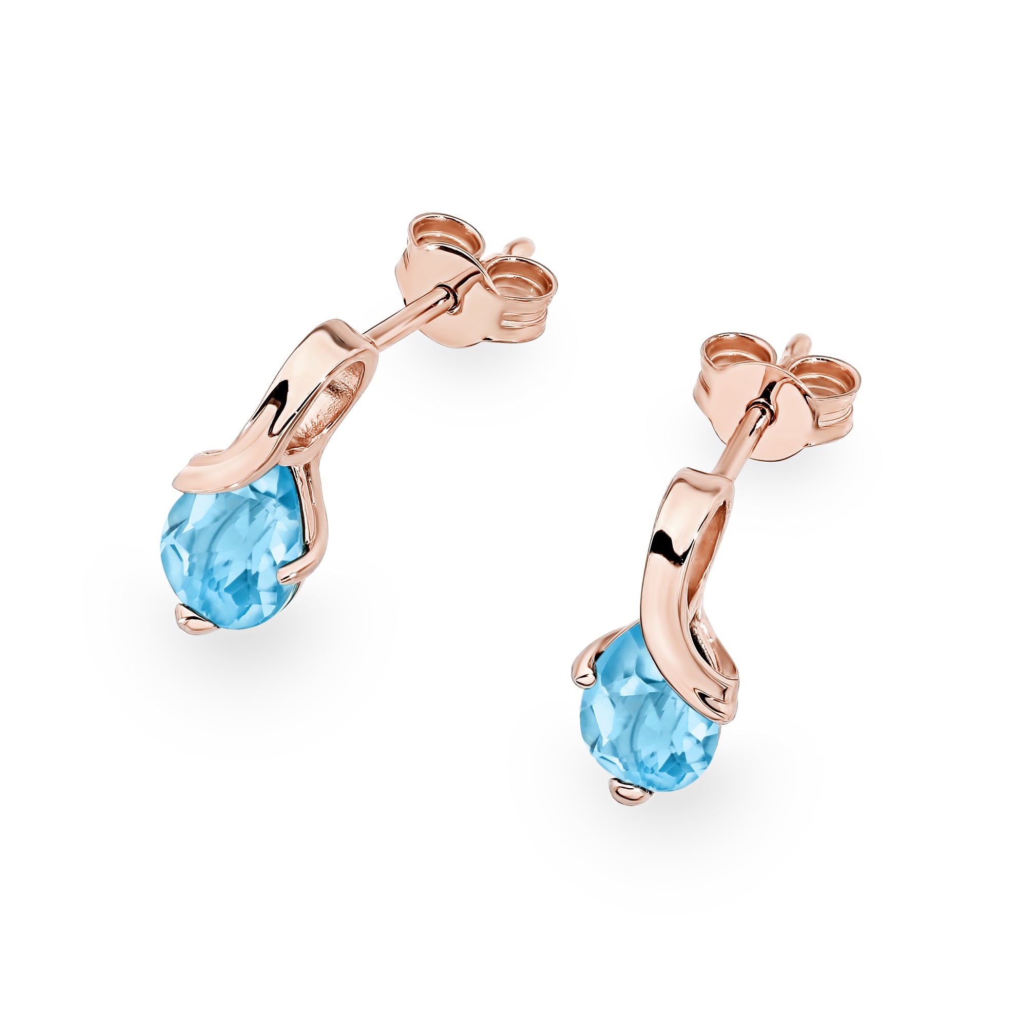Cercei Aur 14K cu Topaz Swiss 0.90 ct