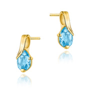 Cercei Aur 14K cu Topaz Swiss 0.90 ct