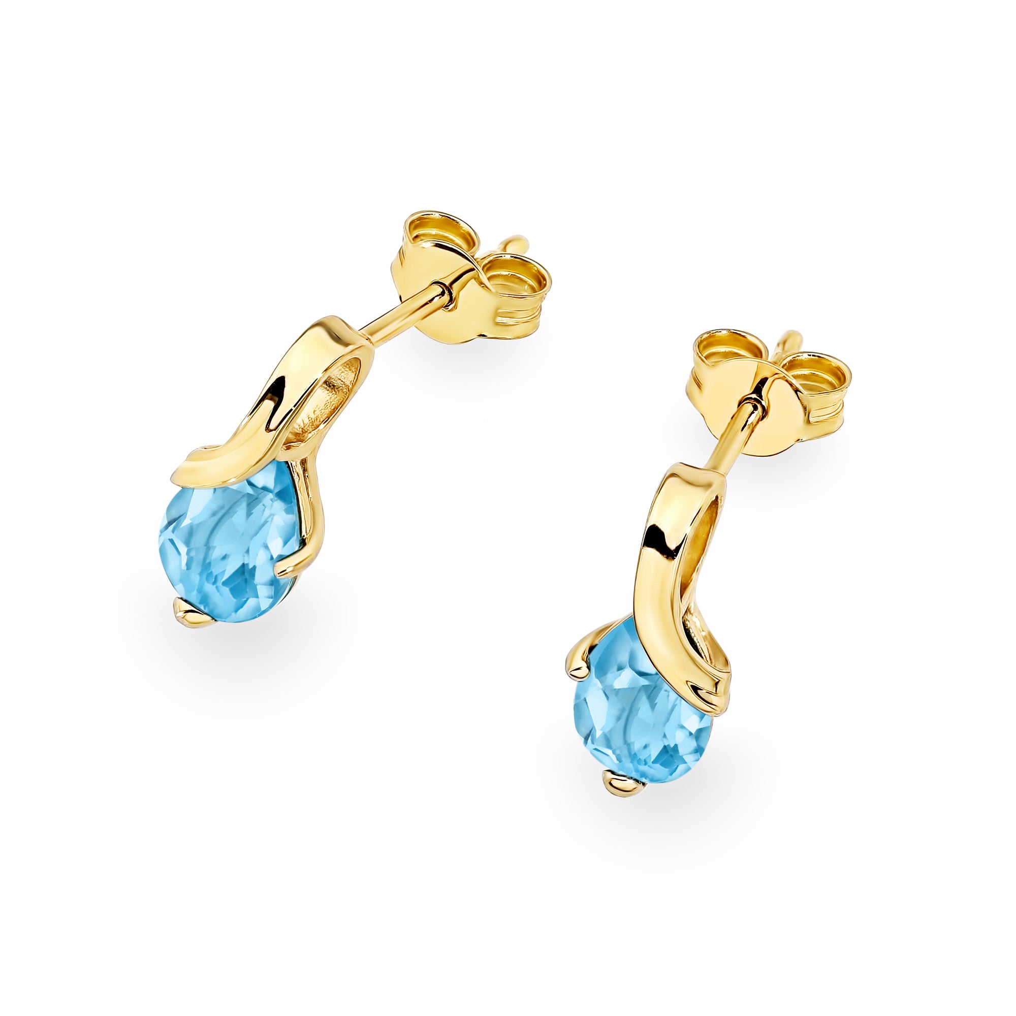 Cercei Aur 14K cu Topaz Swiss 0.90 ct