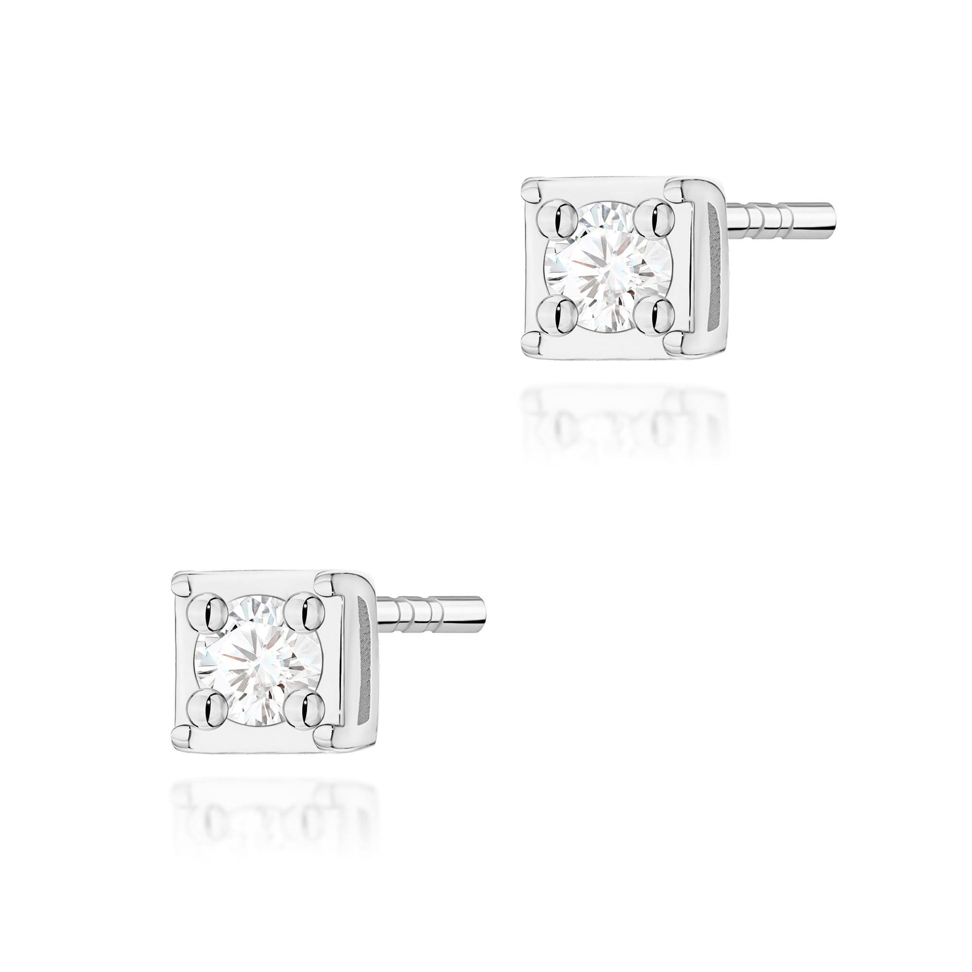 Cercei Aur 14K cu Diamant Natural 0.03 ct