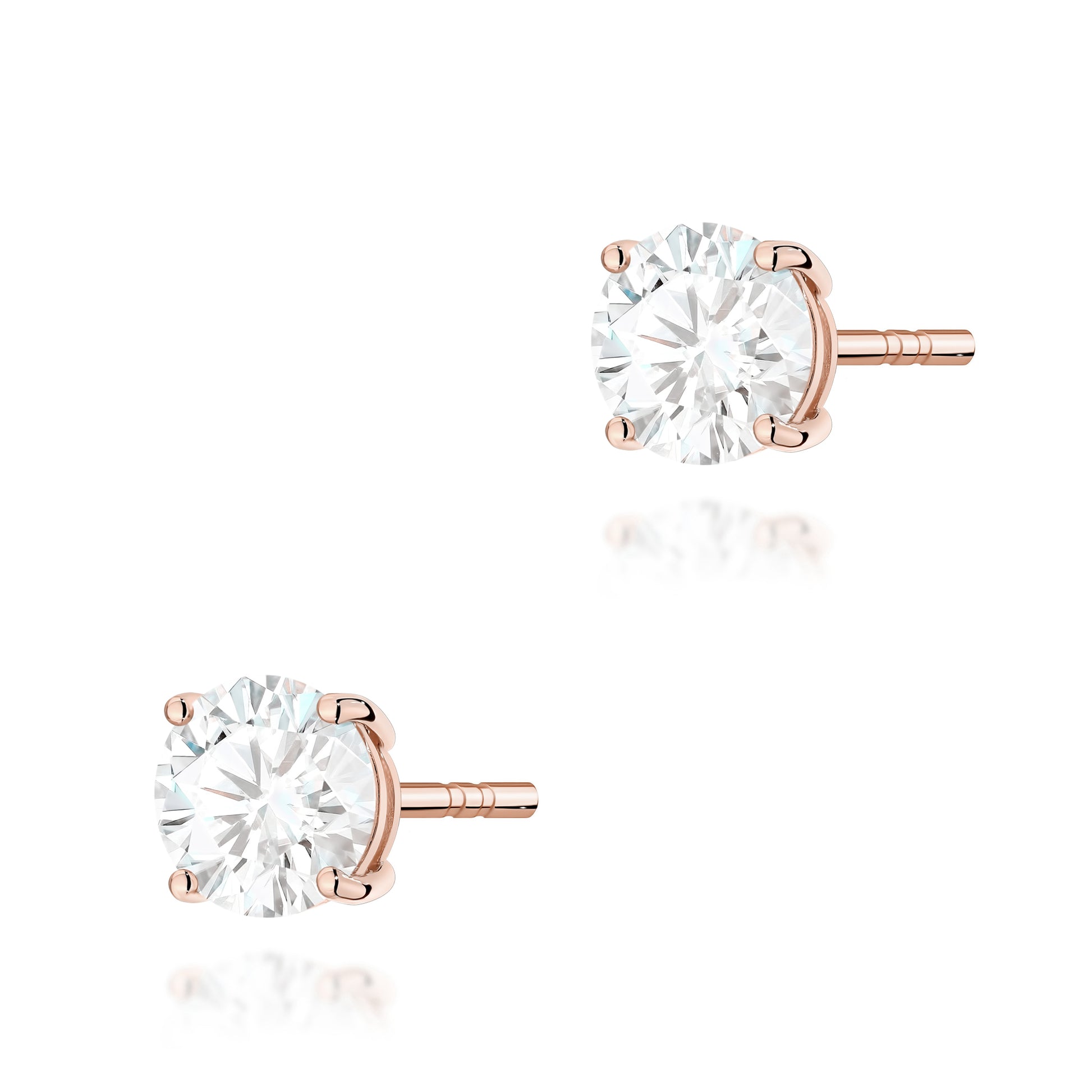 Cercei Aur 14K cu Diamant de Laborator 1.00 ct