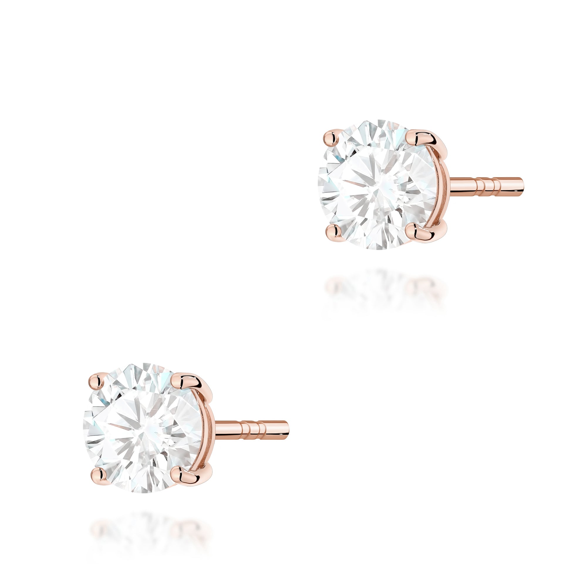Cercei Aur 14K cu Diamant de Laborator 1.00 ct
