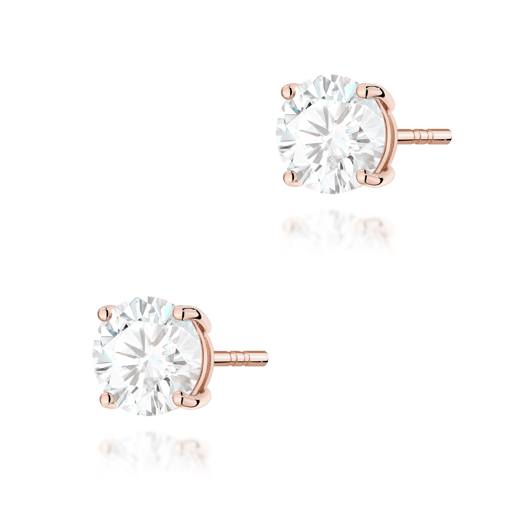 Cercei Aur 14K cu Diamant de Laborator 1.50 ct
