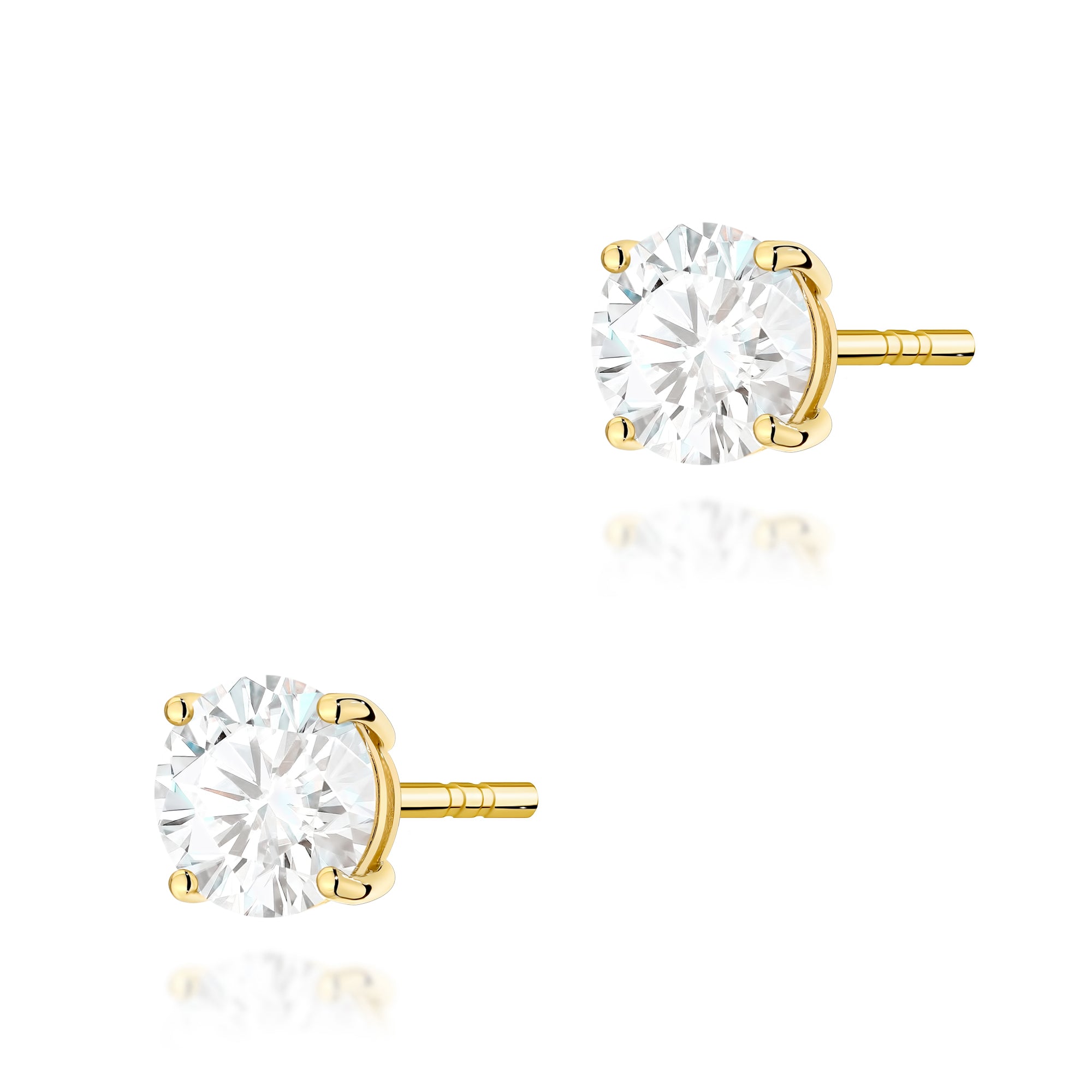 Cercei Aur 14K cu Diamant de Laborator 1.00 ct