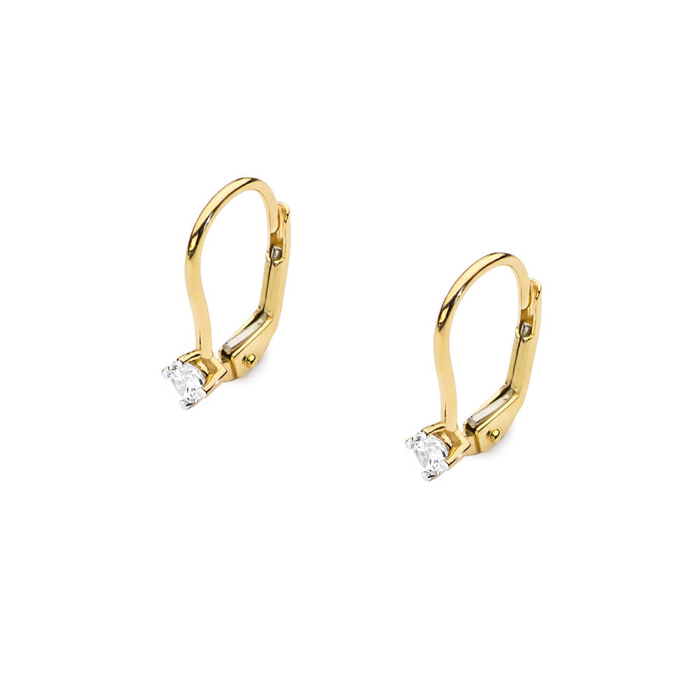 Cercei Aur 14K cu Diamant 0.08ct