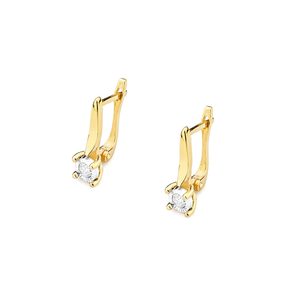 Cercei Aur 14K cu Diamante 0.16 ct