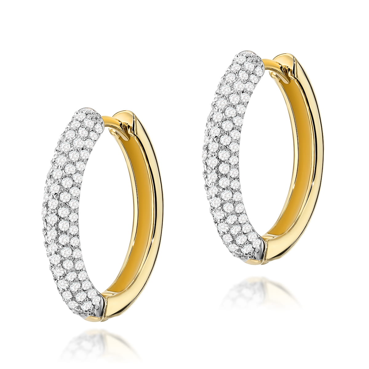 Cercei Aur 14K cu Diamante Naturale 0.83 ct