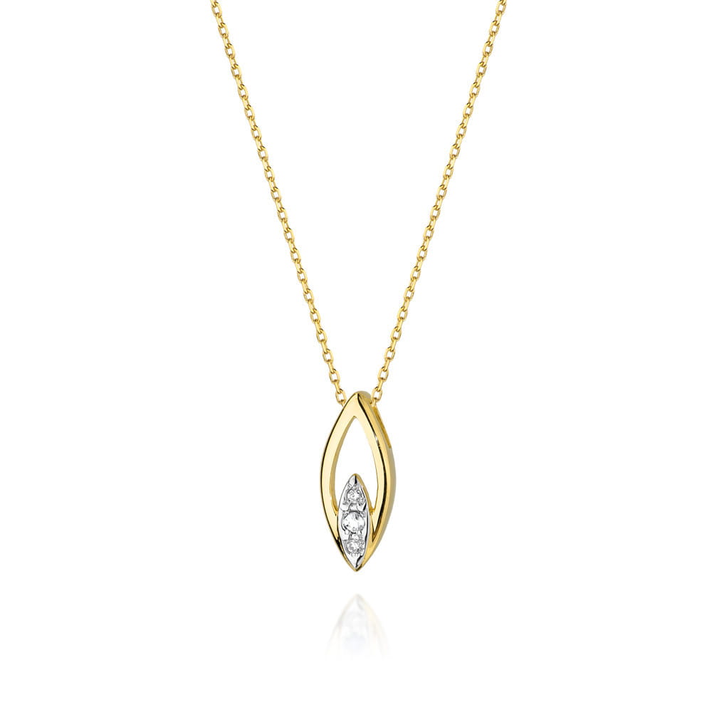 Colier Aur 14K N0031 cu Diamante Naturale 0.079ct