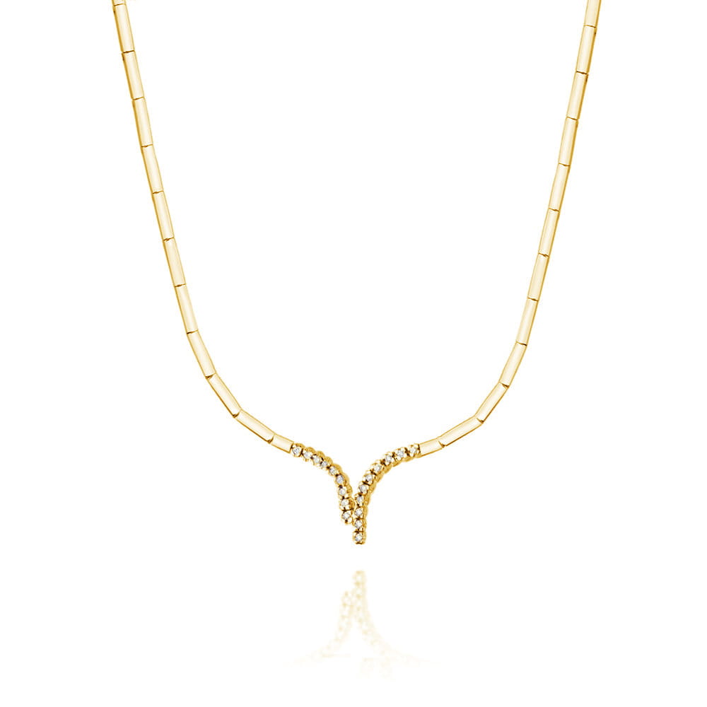 Colier Cu Diamante Aur 14K N0071 - Outlet