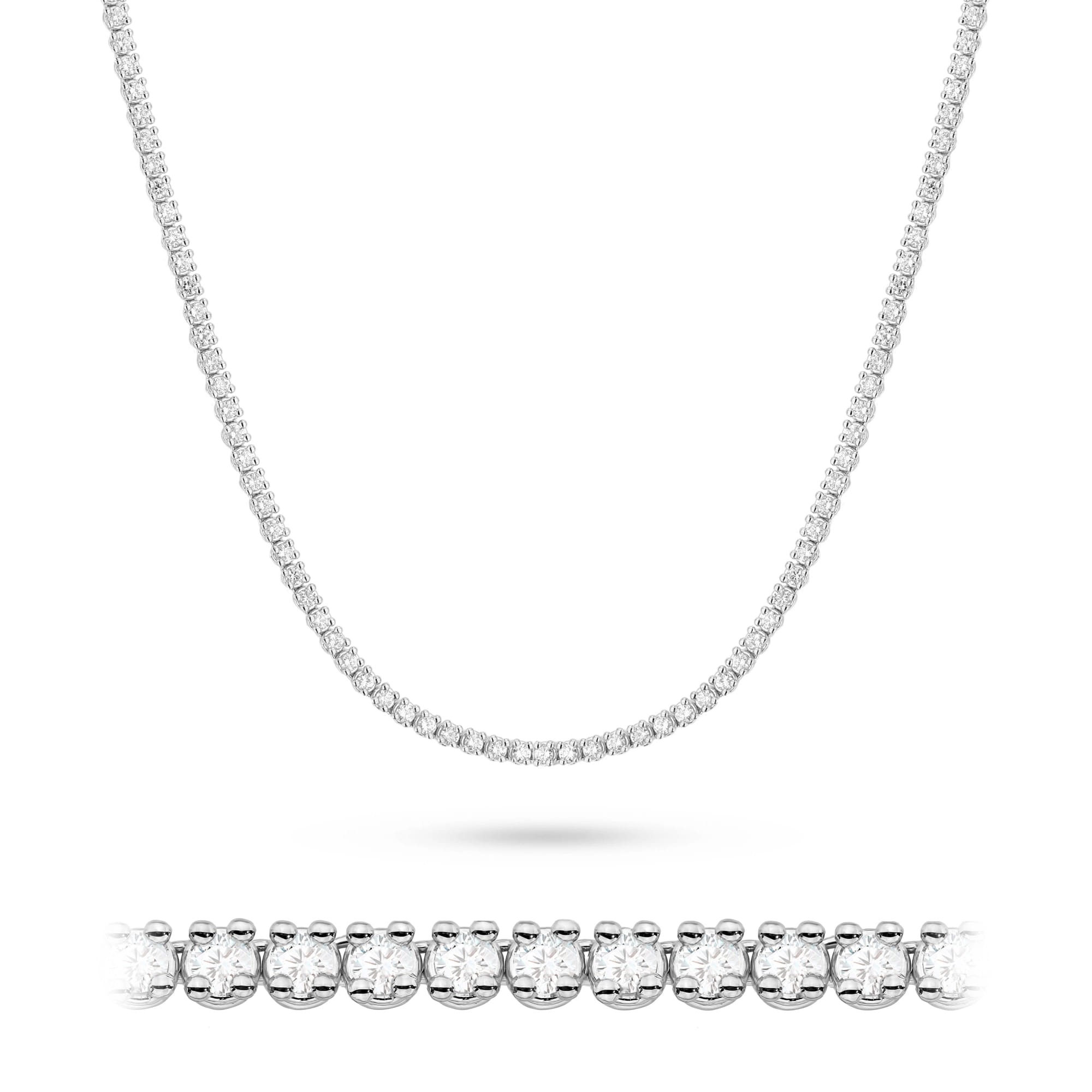 Colier Aur 14K cu Diamante de Laborator 6.90 ct