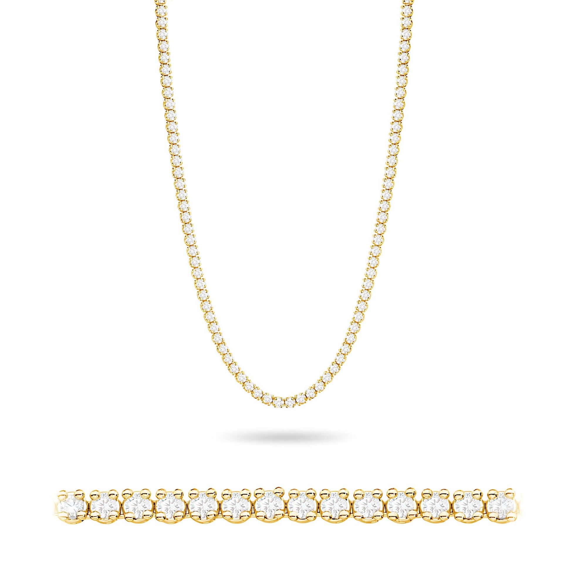 Colier Aur 14K cu Diamante de Laborator 6.90 ct