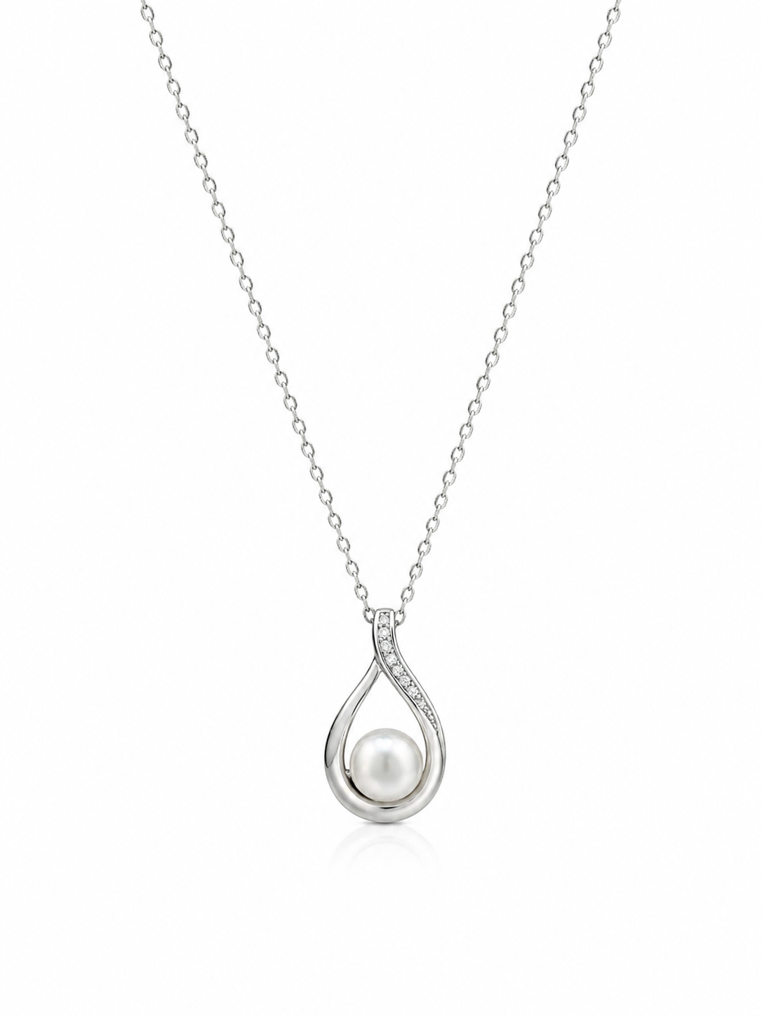Colier Argint 925 cu Perla si Zirconii