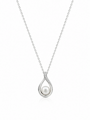 Colier Argint 925 cu Perla si Zirconii