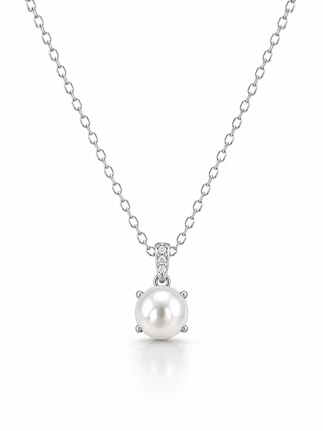 Colier Argint 925 cu Perla si Zirconii