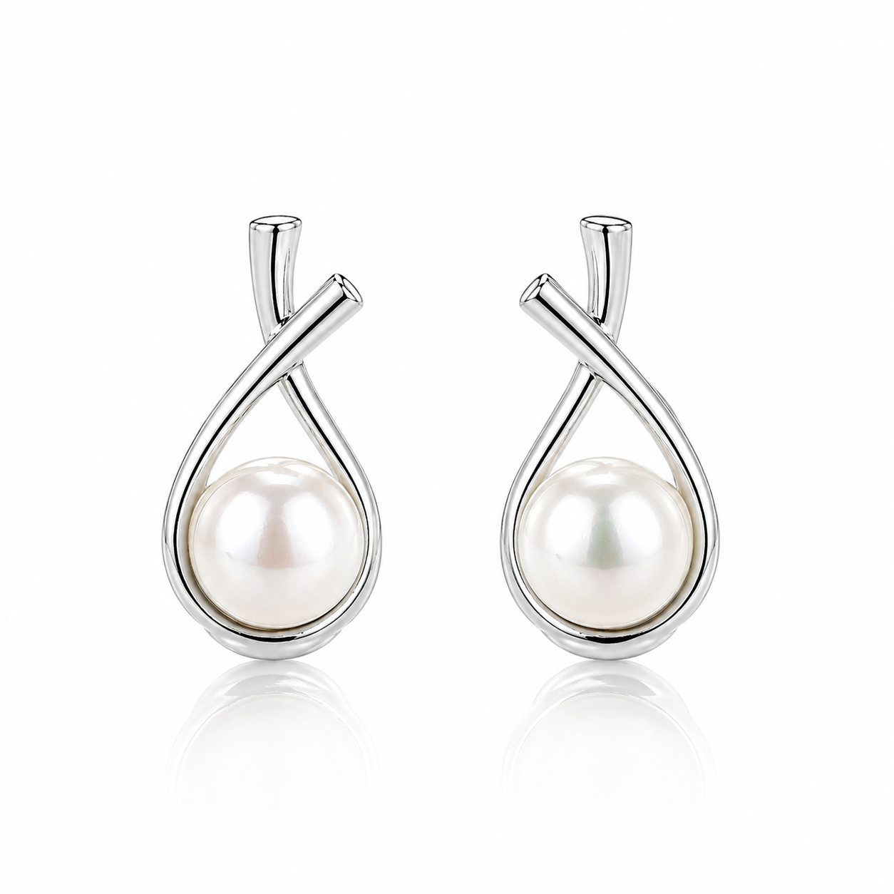 Cercei Aring 925 cu Perla si Zirconii