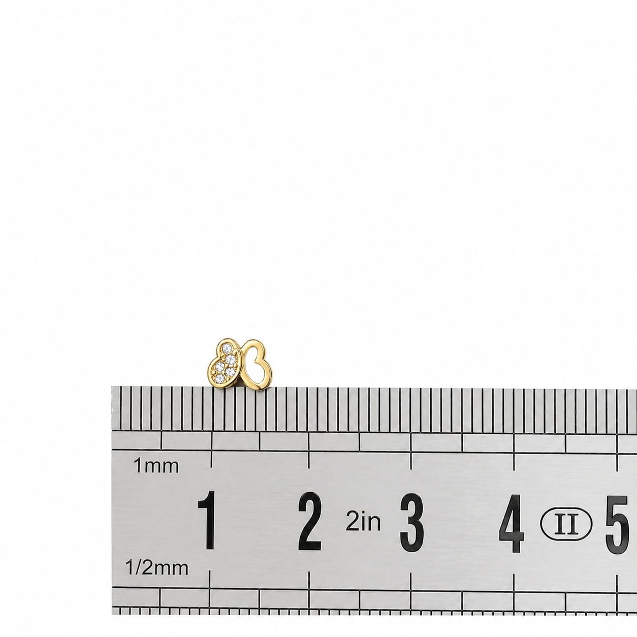 Cercei Aur 14K fluturași cu zirconii, Filet cu Protecție