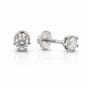 Cercei Aur 14k CZ , Filet cu Protectie