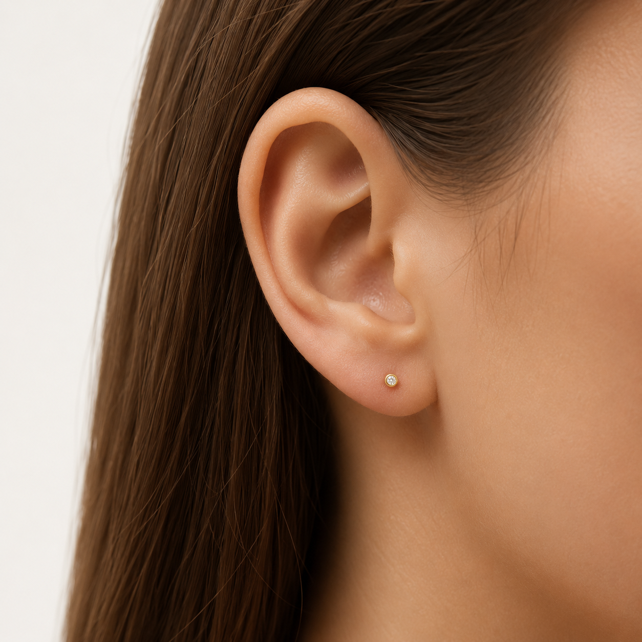 Cercei Filet cu Protectie - Aur 14k