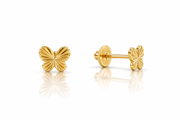 Cercei Aur 14k - Fluture diamantat, Filet cu Protecție
