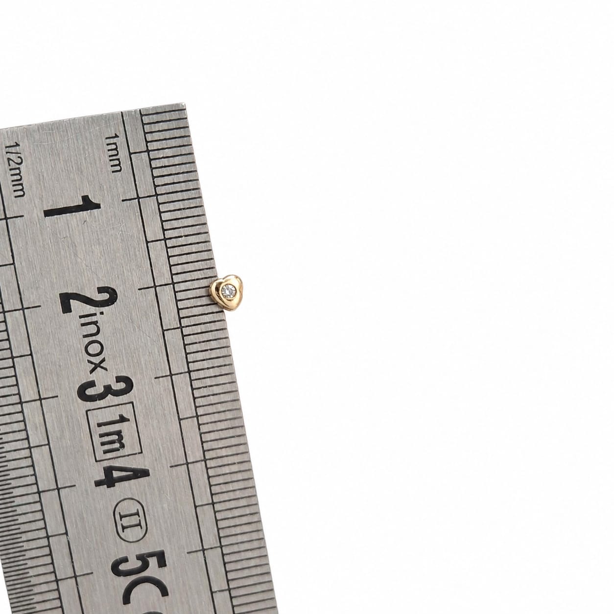 Cercei Aur 14K inimioare cu zirconii 1.5mm, Filet cu Protecție