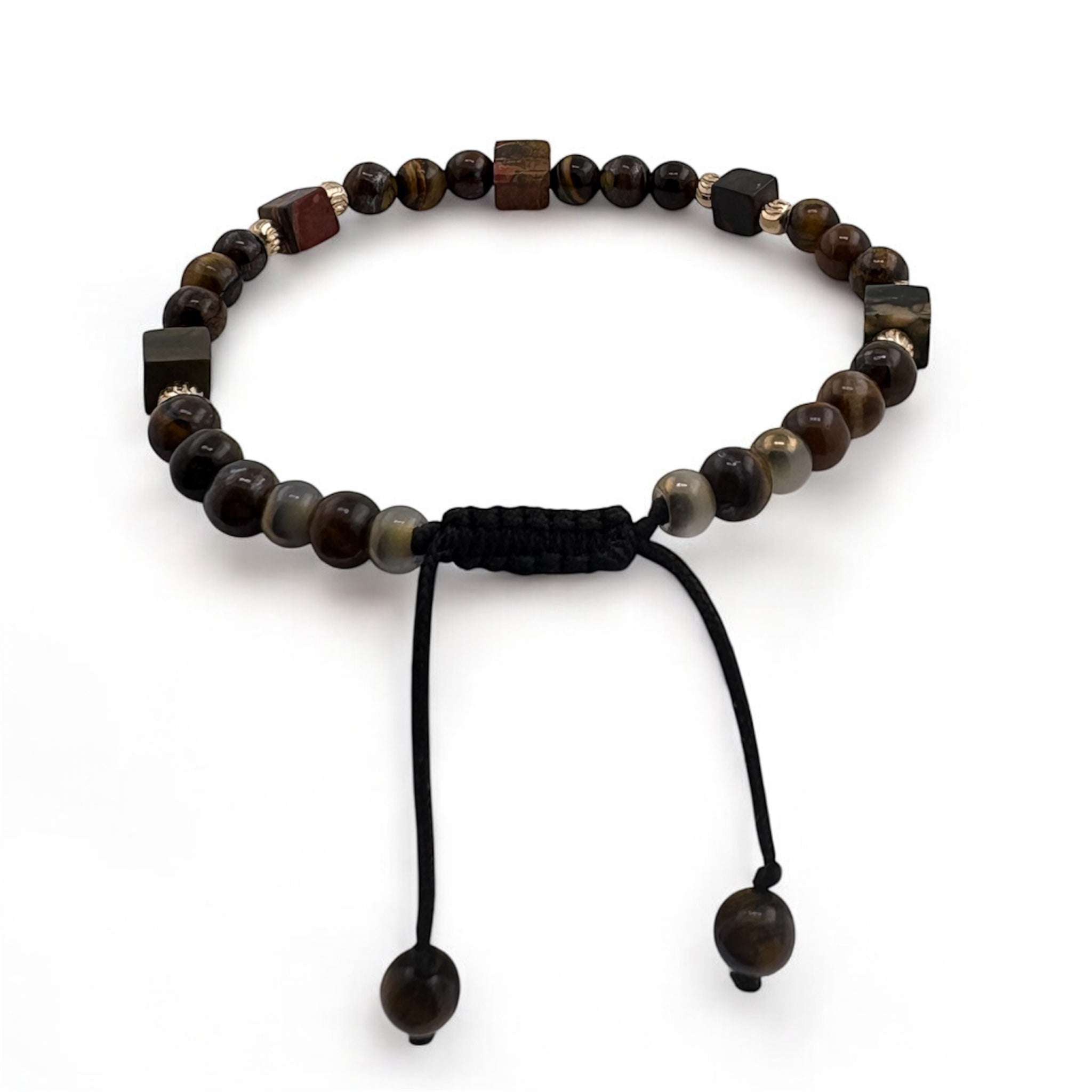 Bratara Bilute Moon Aur 14K cu Margele Maro Marble