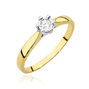 Inel Aur 14K cu Diamant de Laborator 0.08 ct
