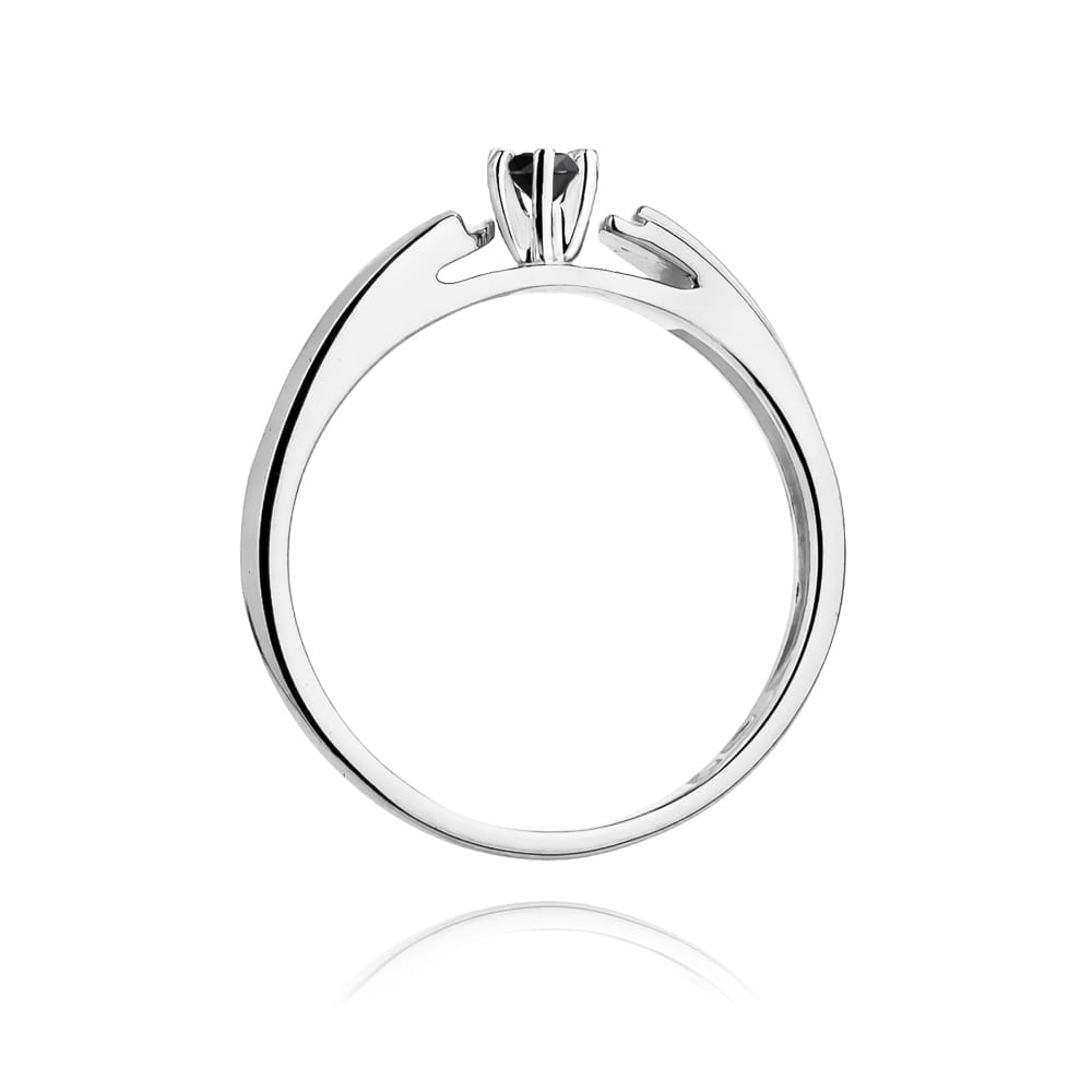 Inel Aur 14k cu Diamant Negru 0.12 ct