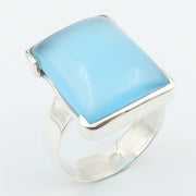 Inel Argint 925 cu Calcedonia Cabochon