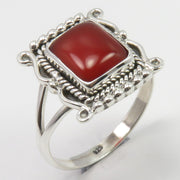 Inel Argint 925 cu Carnelian Cabochon