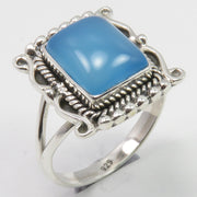 Inel Argint 925 cu Calcedonia Cabochon