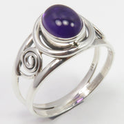 Inel Argint 925 cu Ametist Cabochon
