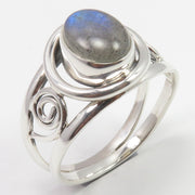 Inel Argint 925 cu Labradorit Cabochon
