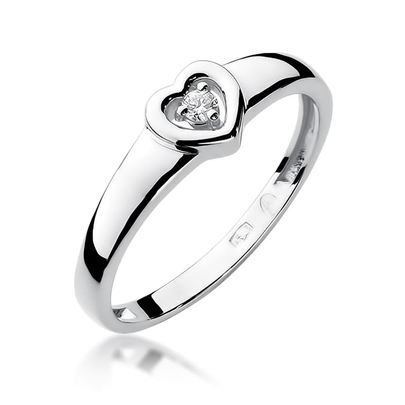 Inel Aur 9K cu Diamant Natural 0.04 ct