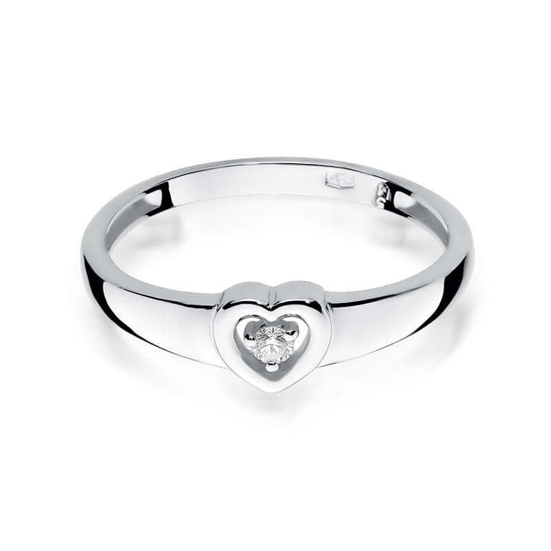 Inel Aur 9K cu Diamant Natural 0.04 ct