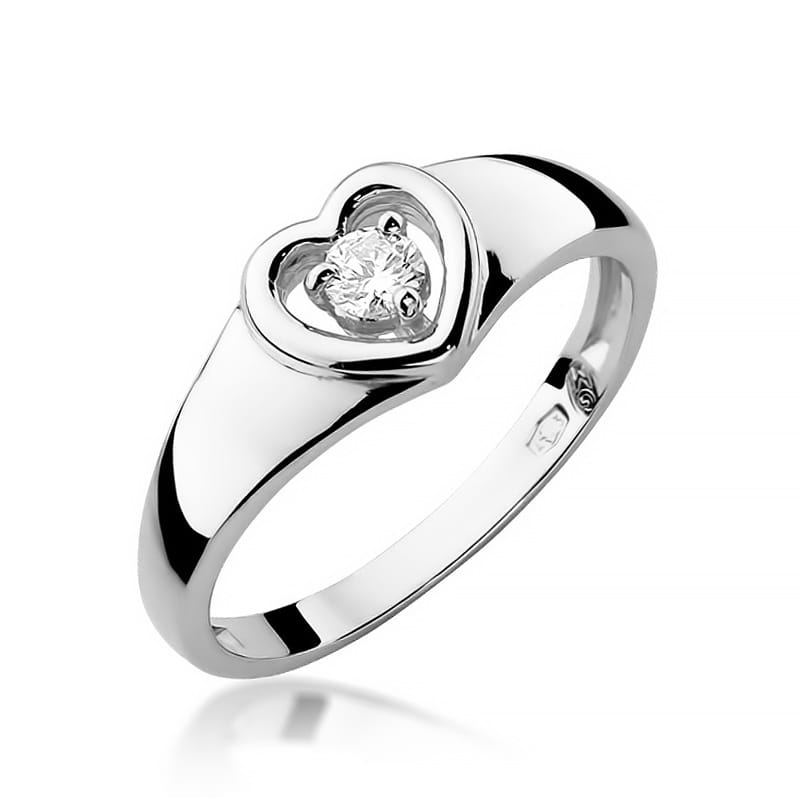 Inel Aur 9K cu Diamant Natural 0.10 ct