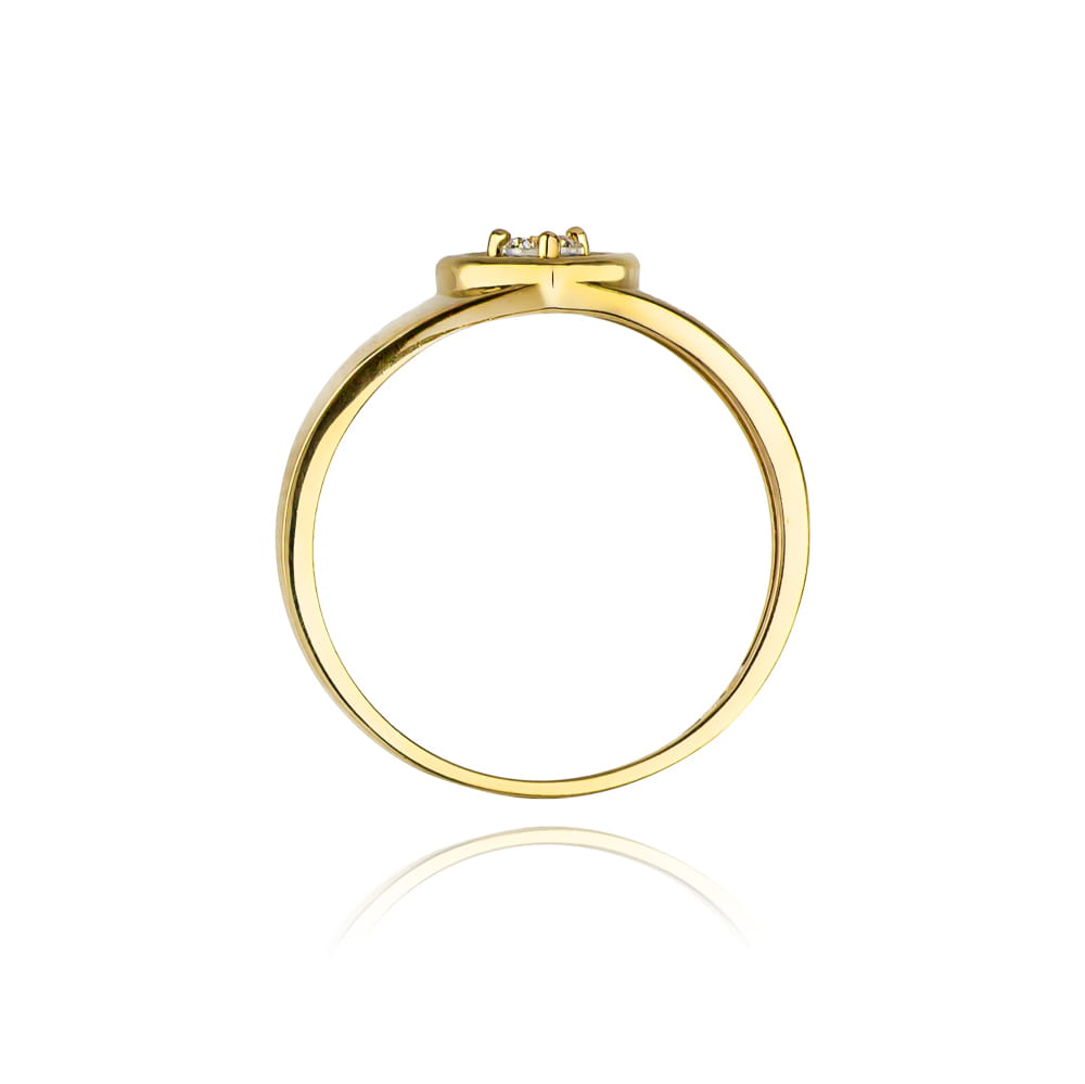 Inel Aur 9K cu Diamant Natural 0.10 ct
