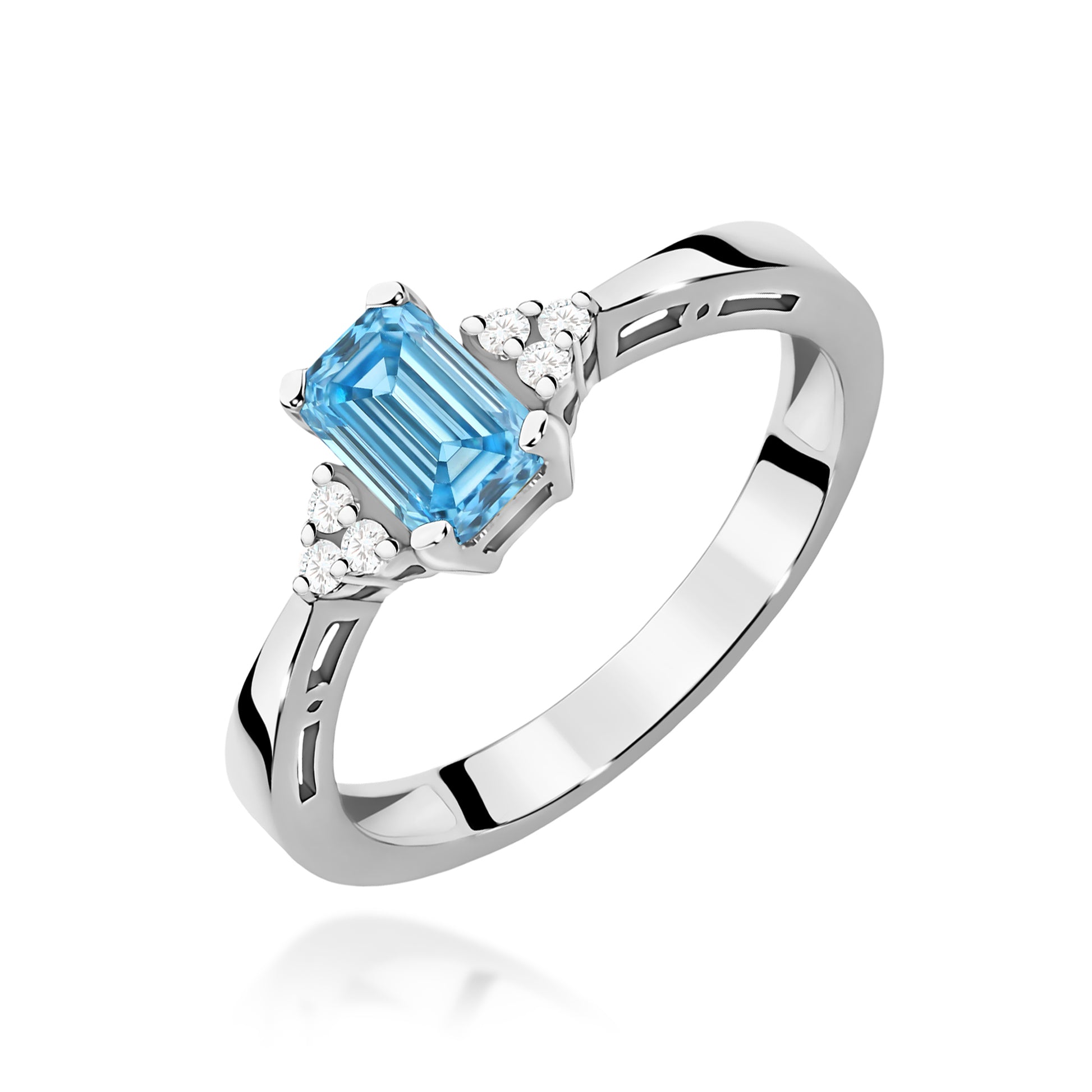 Inel Aur 9K cu Diamante de Laborator 0.53 ct