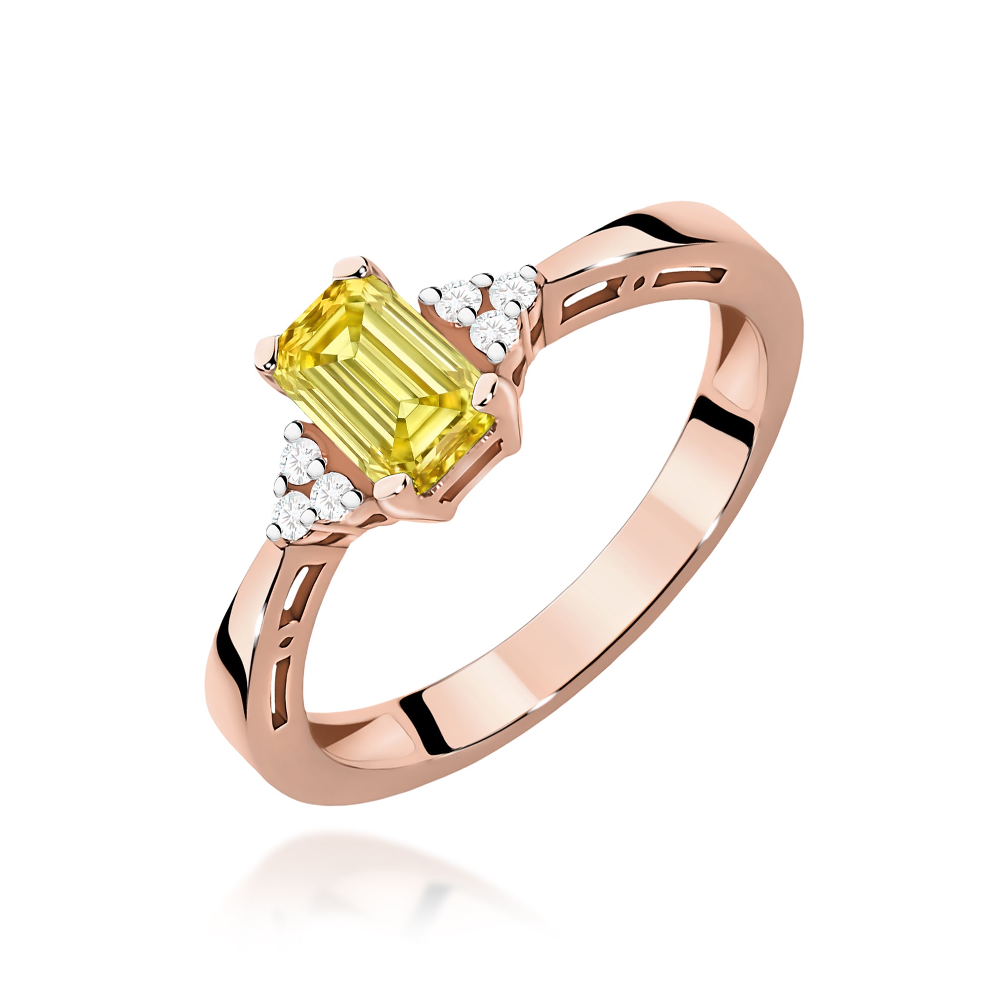 Inel Aur 14K cu Diamante de Laborator 0.53 ct