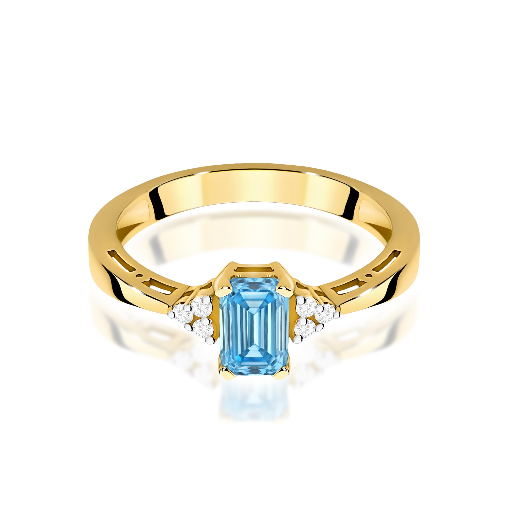 Inel Aur 9K cu Diamante de Laborator 0.53 ct