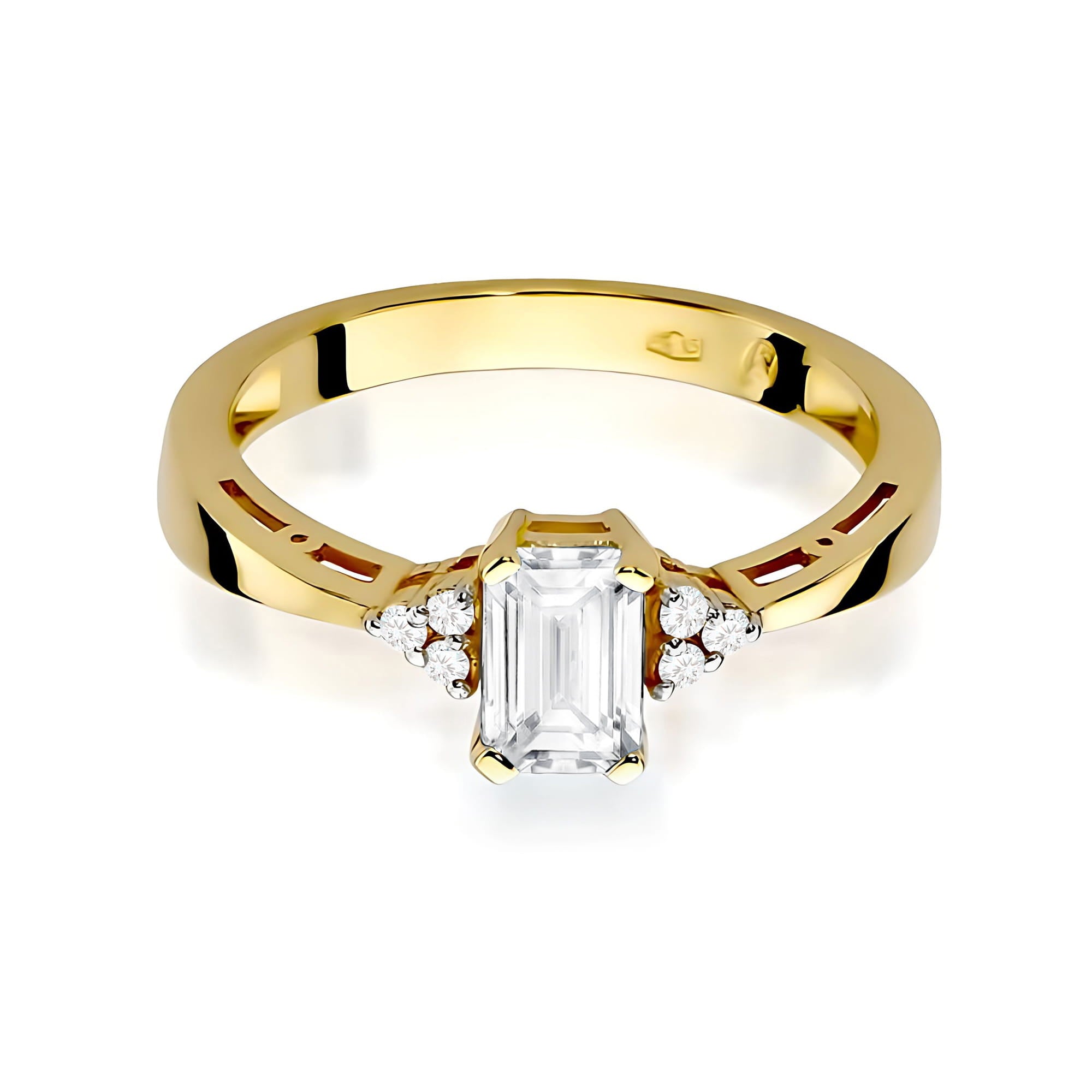 Inel Aur 9K cu Diamante de Laborator 0.63 ct