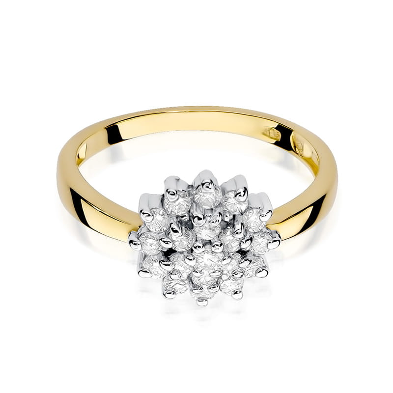 Inel Aur 9K cu Diamante Naturale 0.40 ct