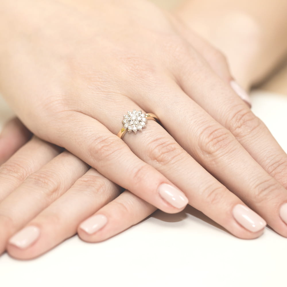 Inel Aur 9K cu Diamante Naturale 0.40 ct