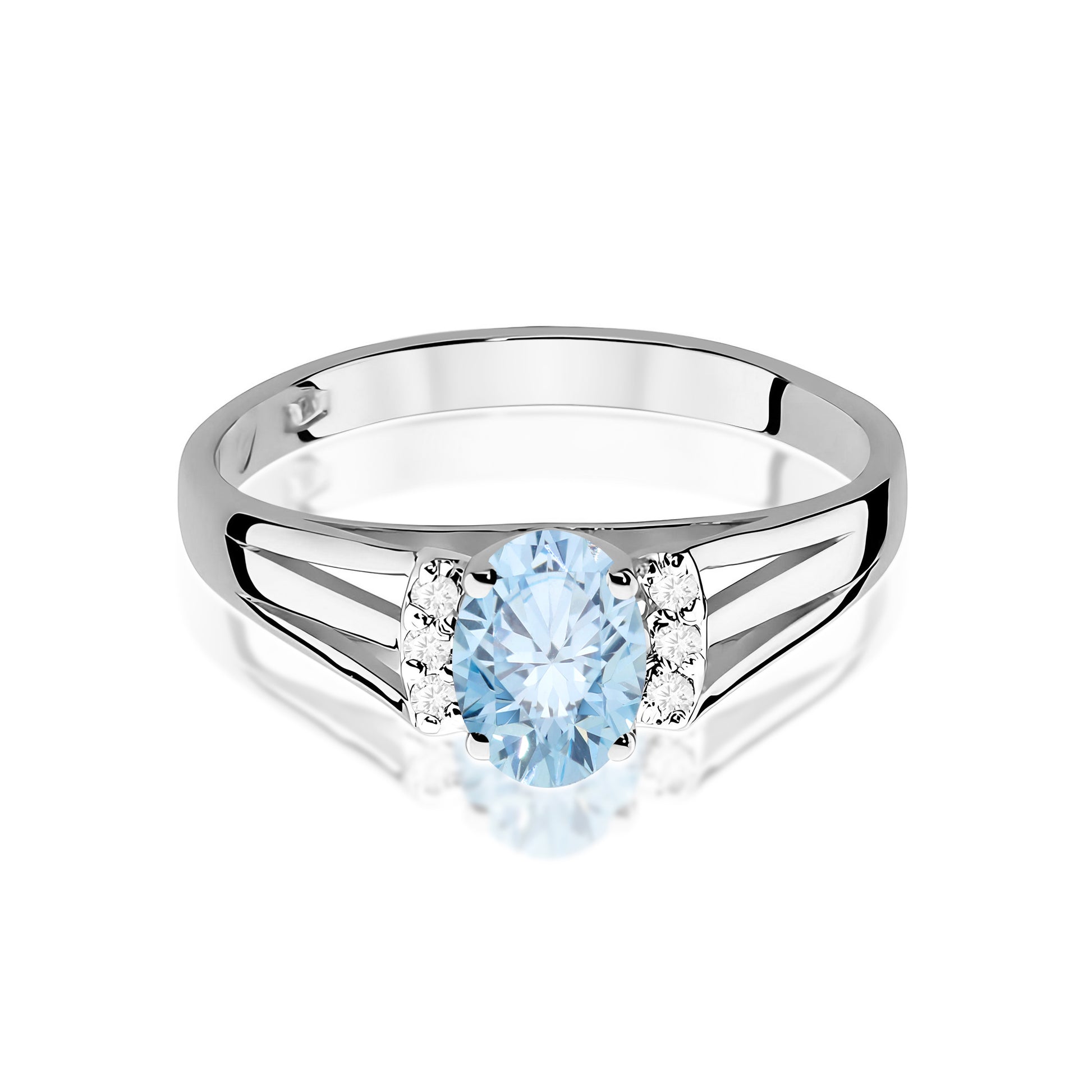 Inel Aur 14K cu Diamante de Laborator 0.55 ct