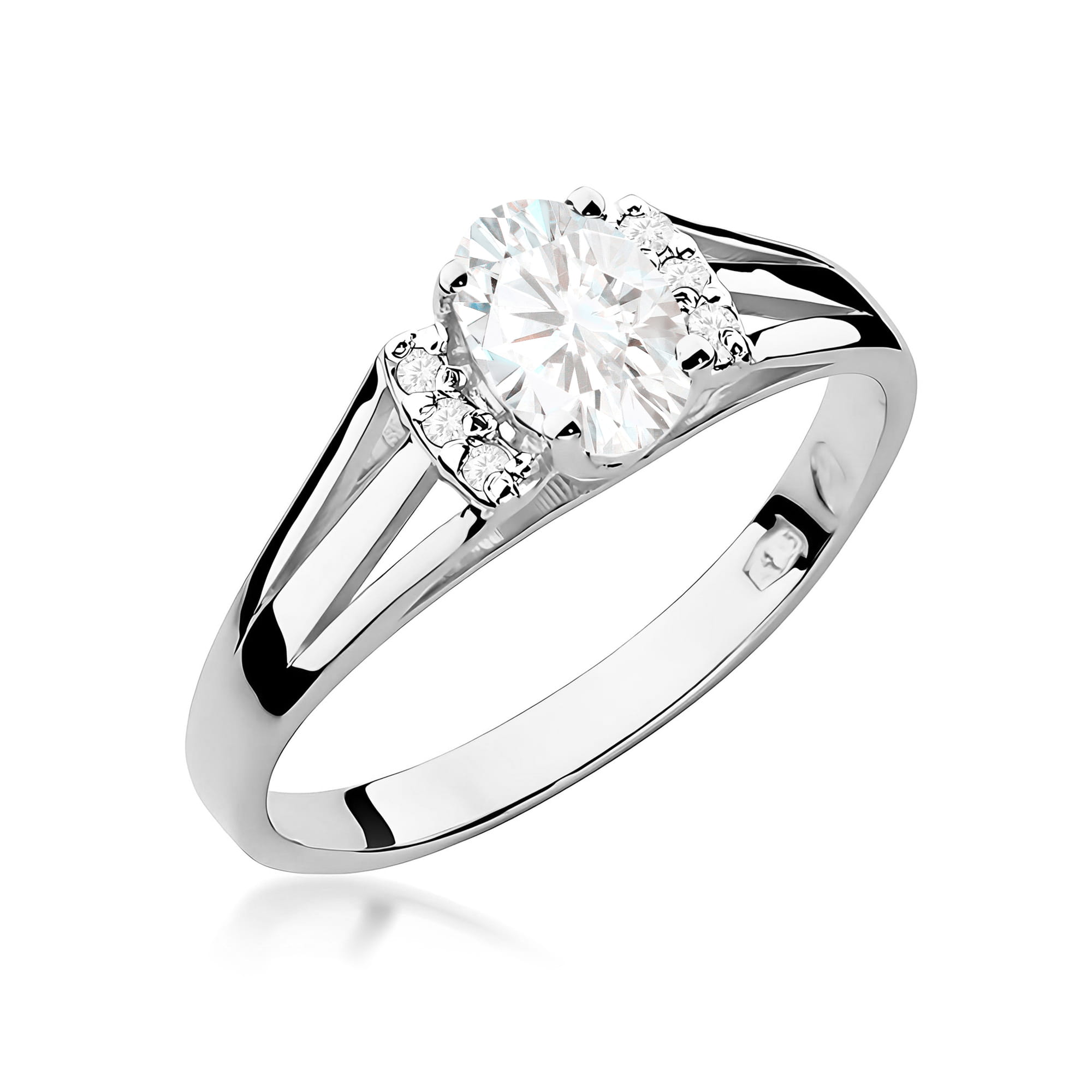 Inel Aur 14K Diamant Cultivat în Laborator 0,40ct Oval W0005