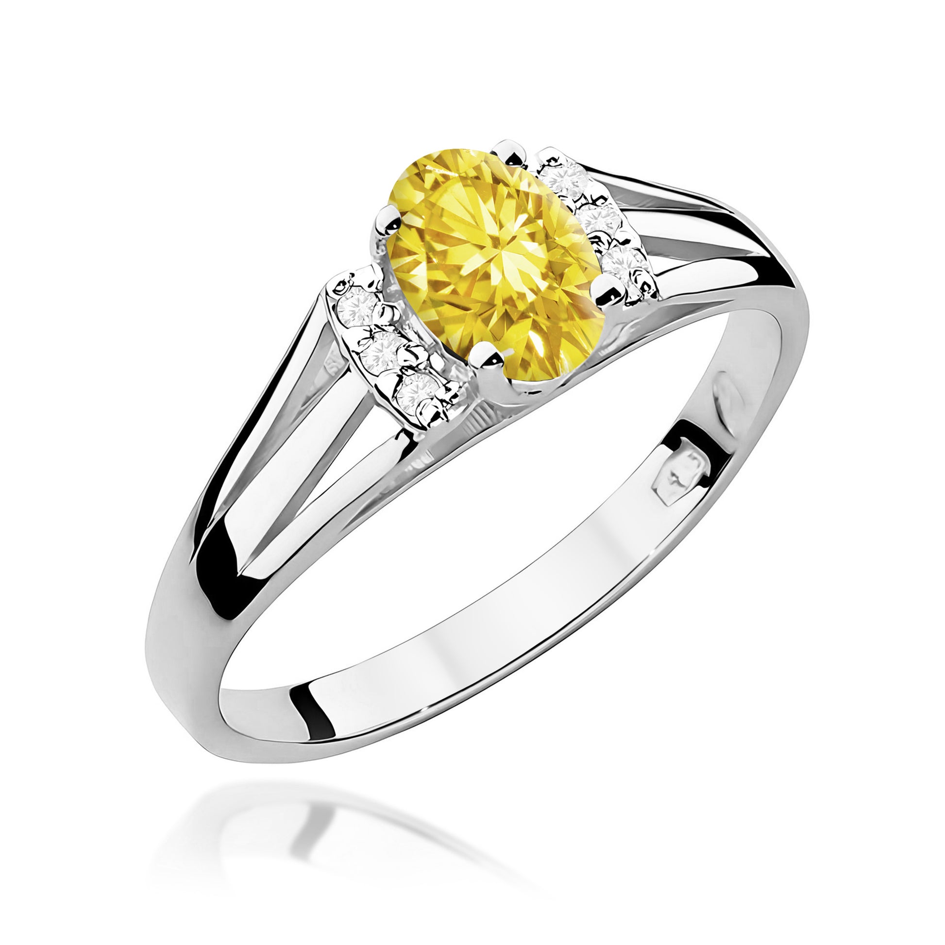 Inel Aur 14K cu Diamante de Laborator 0.55 ct