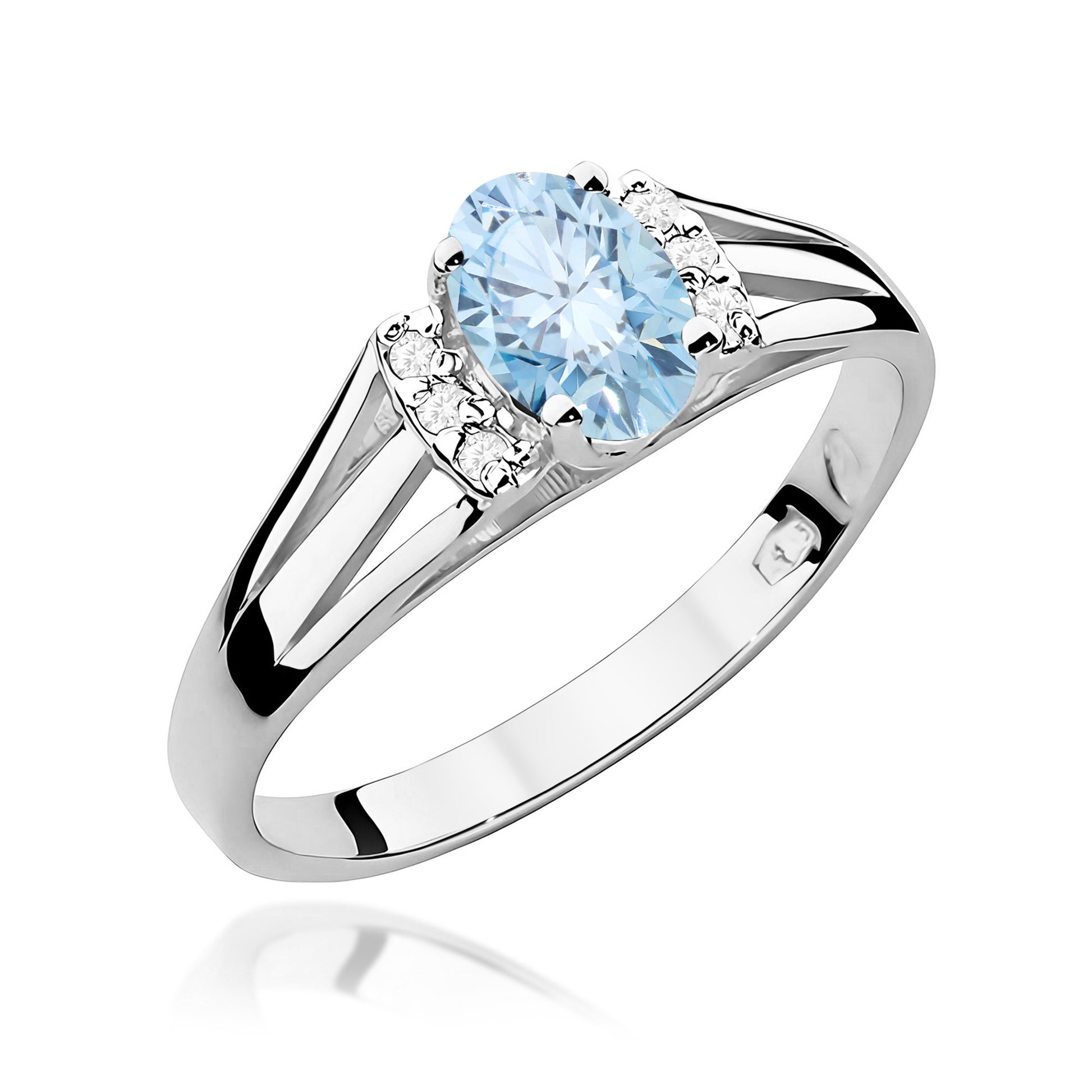 Inel Aur 9K cu Diamante de Laborator 0.55 ct