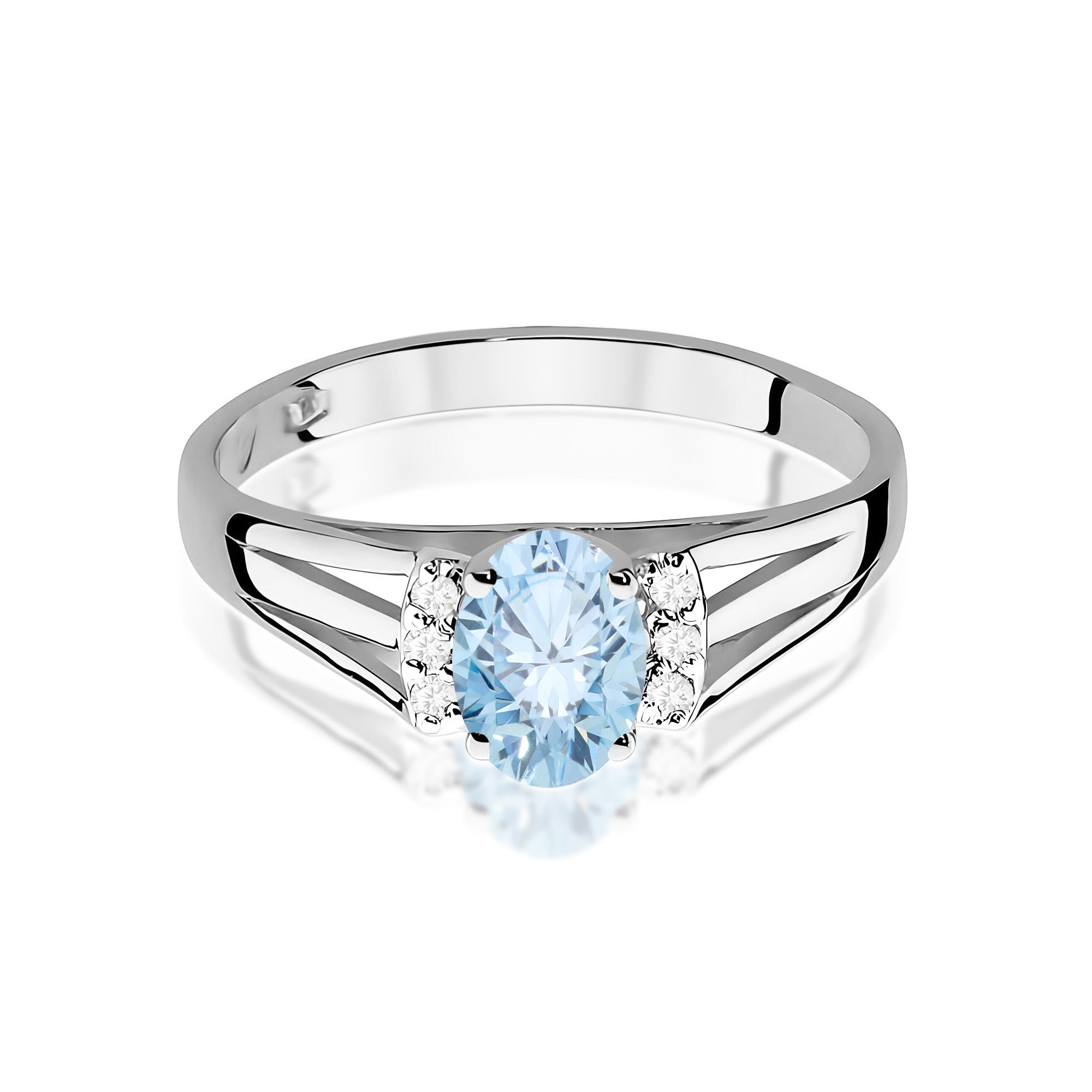 Inel Aur 9K cu Diamante de Laborator 0.55 ct