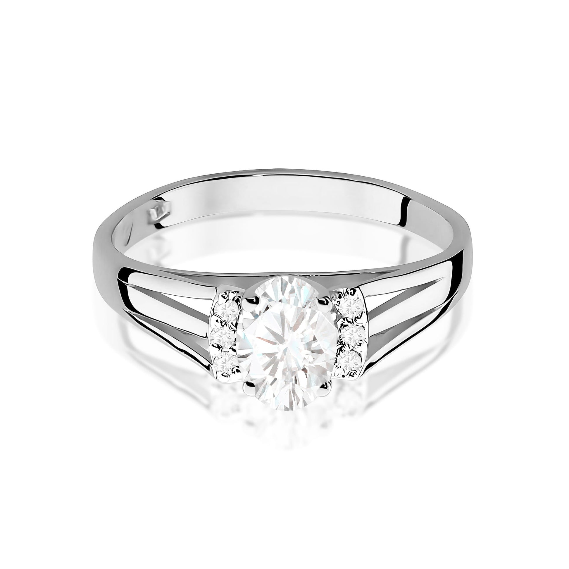 Inel Aur 9K cu Diamante de Laborator 0.45 ct