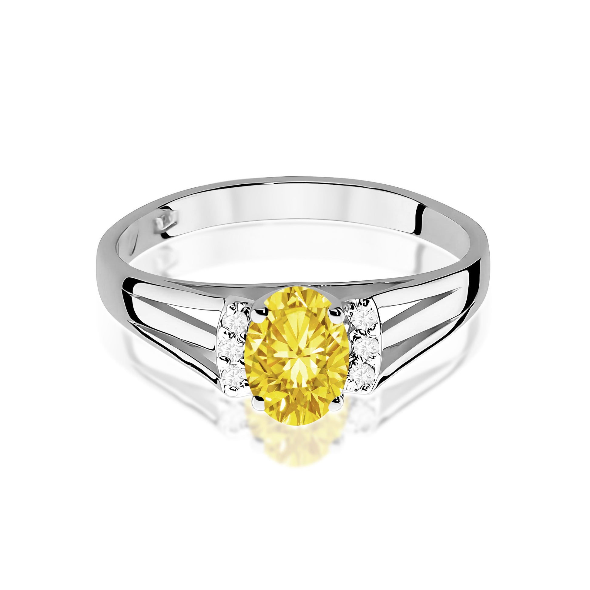 Inel Aur 9K cu Diamante de Laborator 0.55 ct