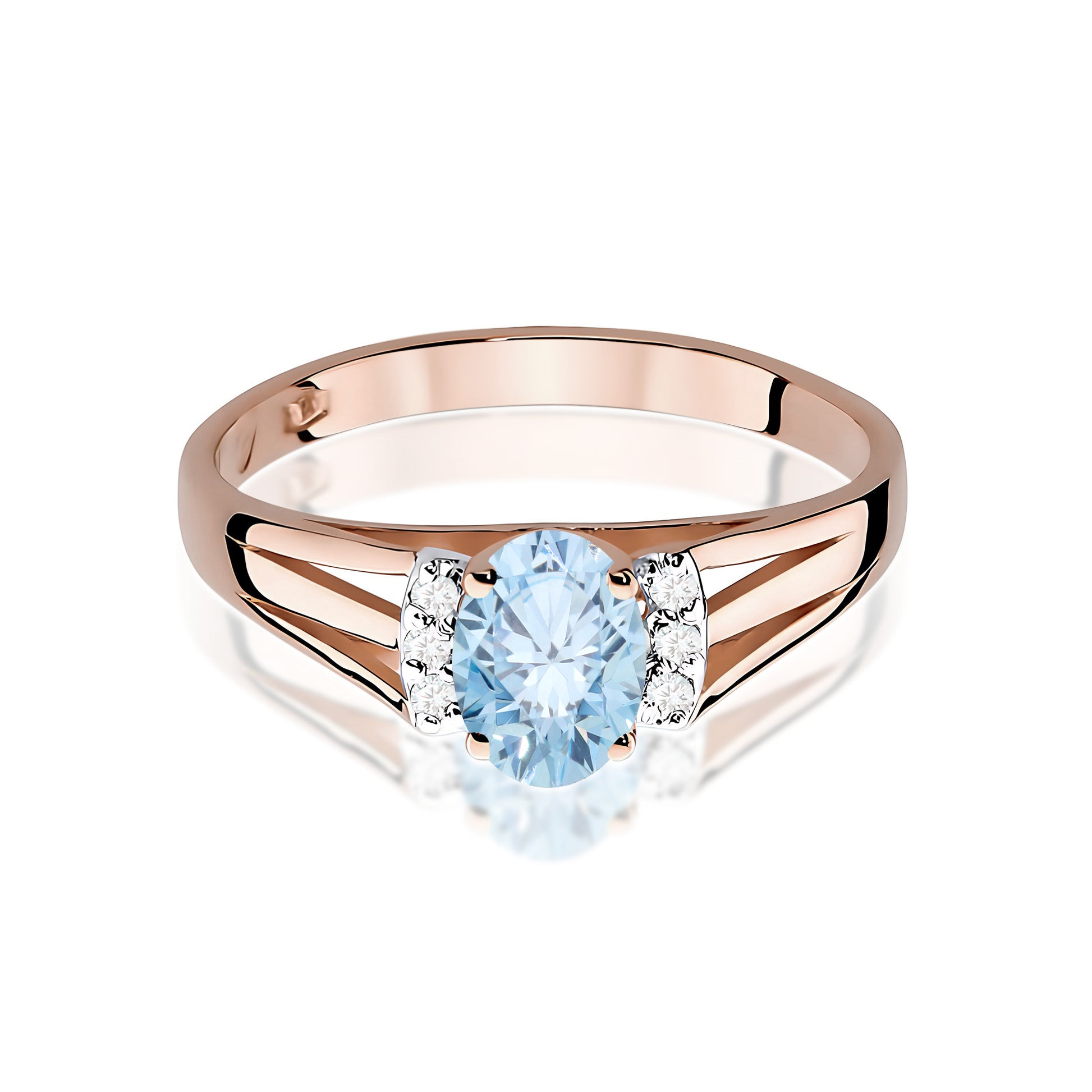 Inel Aur 14K cu Diamante de Laborator 0.55 ct